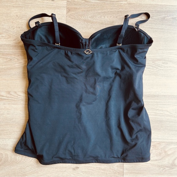 Jantzen Black Ruched Tankini Top Size Small - Picture 3 of 9